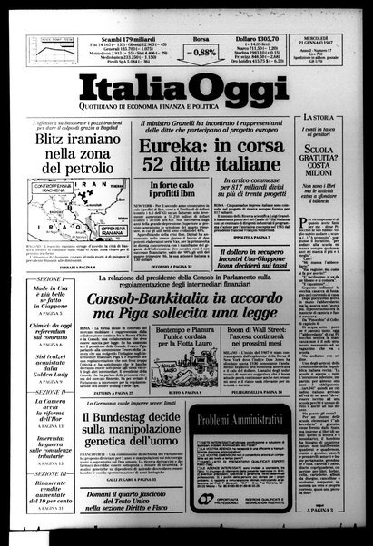 Italia oggi : quotidiano di economia finanza e politica